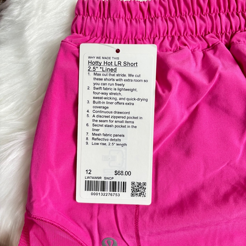 Lululemon Hotty Hot Low-Rise Lined Short 2.5" Sonic Pink NWT - Picture 3 of 7